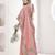 PEACH linen silk blend saree for festive & party wear