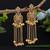 Gold color long kasmiri earrings