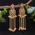 Light pink color long kasmiri earrings