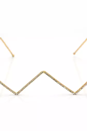 Gold color no lens fashion glasses