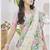 OFF WHITE linen silk blend saree for festive & party wear