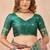 Peach green soft silk blend banarasi jacuard work designer party wear saree with unstitched blouse piece