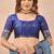 Turquoise soft silk blend banarasi jacuard work designer party wear saree with unstitched blouse piece