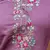 Floral embroidered silk round neck kurta trouser & dupatta set