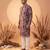 Mens purple viscose rayon floral printed kurta