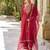 Floral embroidered viscose rayon round neck kurta trouser & dupatta set