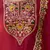 Floral embroidered viscose rayon round neck kurta trouser & dupatta set
