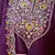 Floral embroidered viscose rayon round neck kurta trouser & dupatta set