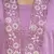 Floral embroidered silk blend round neck kurta trouser & dupatta set
