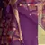 Floral embroidered silk blend v neck kurta trouser & dupatta set