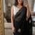 Black Color  handwork Georgette Saree