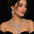 White Rhodium Finish Diamond Necklace Set