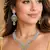 Rhodium Finish Electric Yellow Honey Diamond Necklace Set