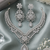 White Rhodium Finish Diamond Necklace Set