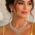 Rhodium Finish Electric Yellow Honey Diamond Necklace Set