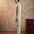 Mens multi silk blend abstract printed kurta