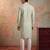 Mens multi silk blend abstract printed kurta
