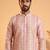 Mens multi silk blend abstract printed kurta