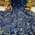 Blue Color Embroidery work Georgette Saree
