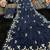 Blue Color Embroidery work Georgette Saree