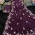 Wine Color Embroidery work Georgette Saree