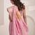 PINK soft linen saree with rich jacquard pallu