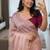 Pink Color  handwork georgette Saree