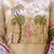 Floral embroidered silk v neck kurta trouser & dupatta set