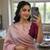 Light Pink Color handwork Silk Blend Saree