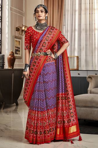  PURPLE silk blend saree 