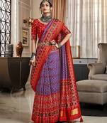  PURPLE silk blend saree 