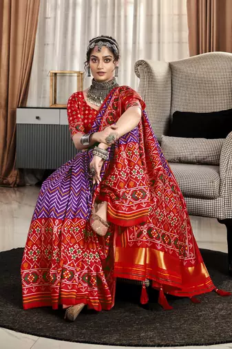  PURPLE silk blend saree 