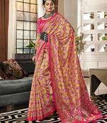 PINK silk blend saree 