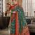 GREEN  silk blend saree 