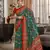 GREEN  silk blend saree 