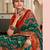 GREEN  silk blend saree 