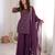 Designer chruchy silk embroidery and sequence work wine readymade salwar suit
