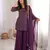 Designer chruchy silk embroidery and sequence work wine readymade salwar suit