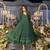 Embroidery zari sequance-work faux gown with dupatta