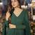 Embroidery zari sequance-work faux gown with dupatta