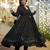 Embroidery zari sequance-work faux gown with dupatta
