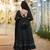 Embroidery zari sequance-work faux gown with dupatta