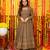 Embroidery zari sequance-work faux gown with dupatta