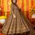Embroidery zari sequance-work faux gown with dupatta