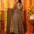 Embroidery zari sequance-work faux gown with dupatta