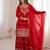 Heavy pure foux georgette embroidery sequence work red readymade salwar suit