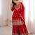 Heavy pure foux georgette embroidery sequence work red readymade salwar suit