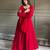 Soft foux georgette embroidery sequin work red readymade ethnic gown