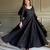 Soft foux georgette embroidery sequin work black readymade ethnic gown