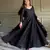 Soft foux georgette embroidery sequence work black readymade ethnic gown